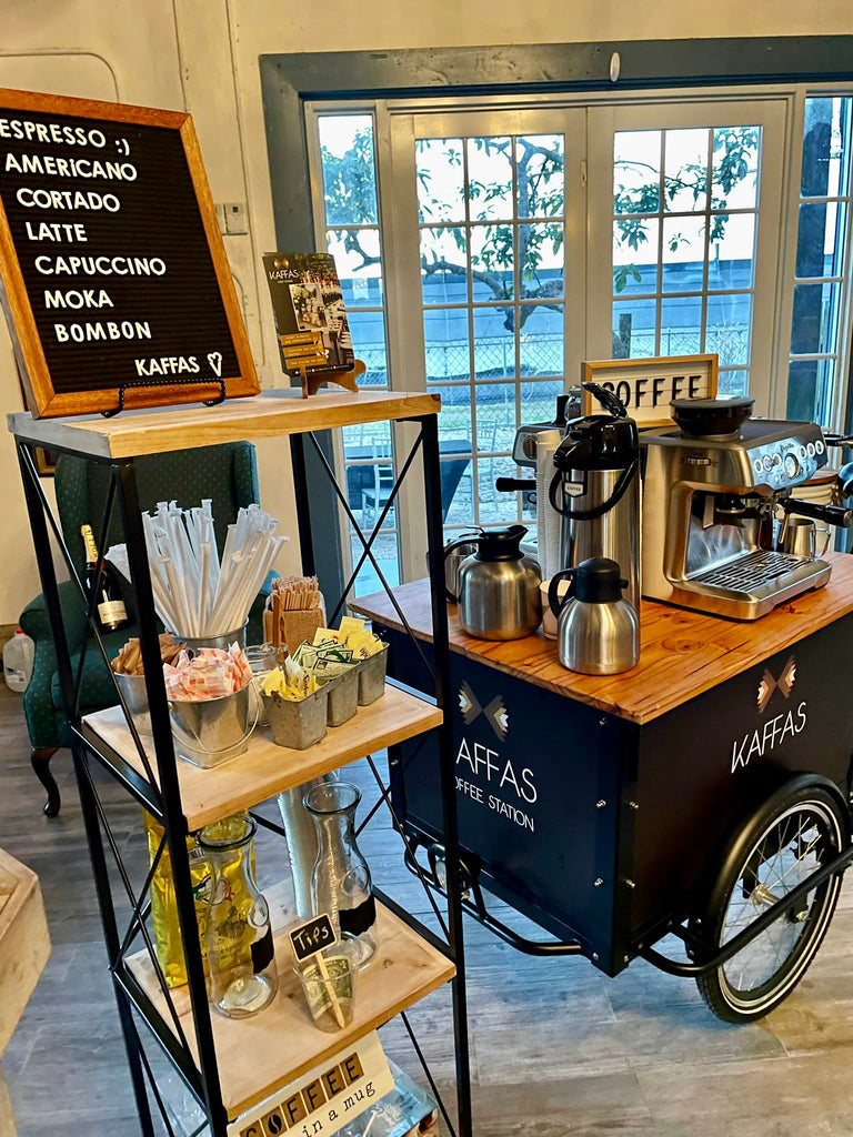 Bring an Inviting coffee shop feeling to your event, Aroma espresso coffee cart